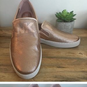 Michael Kors Rose gold sneakers- NWOB